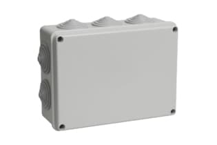 Коробка КМ41243 распаячная для о/п 190х140х70 мм IP44 (RAL7035, 10 гермовводов)