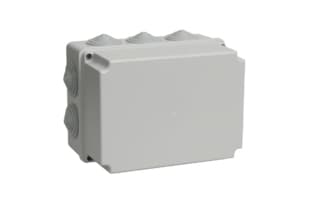 Коробка КМ41246 распаячная для о/п 190х140х120 мм IP55 (RAL7035, 10 гермовводов)