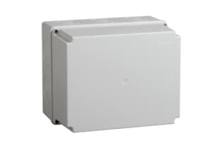 Коробка КМ41273 распаячная для о/п 240х195х165 мм IP44 (RAL7035, кабельные вводы 5 шт)