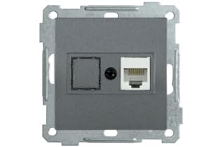 РK10-1-Б Розетка компьютерная RJ45 Cat5e BOLERO антрацит