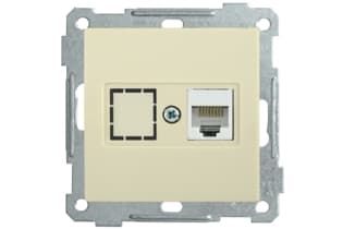 РK11-1-Б Розетка компьютерная RJ45 Cat6 BOLERO кремовый