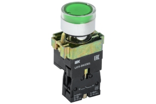Кнопка управления LAY5-BW3361 с подсветкой зеленый 1з