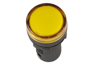 Лампа AD22DS(LED)матрица d22мм желтый 12В AC/DC